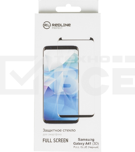 Защитное стекло для экрана Redline для Samsung Galaxy A41 3D антиблик. 1шт. (УТ000020417)