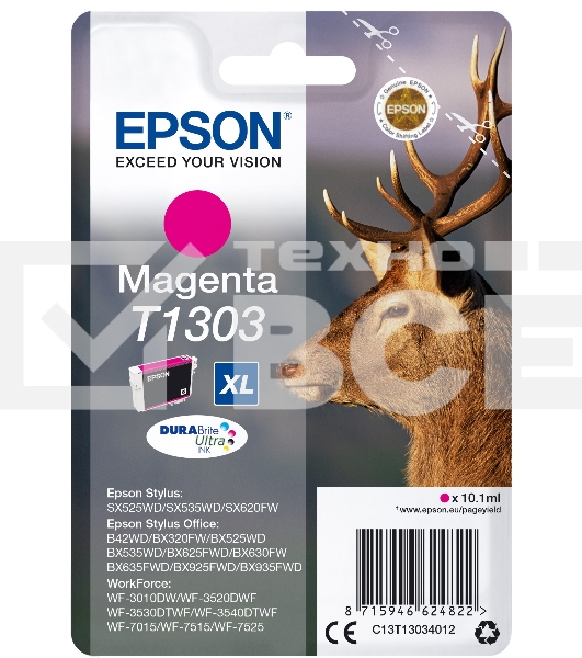 Картридж струйный Epson C13T13034012 пурпурный для Epson SX525WD/SX535WD/B42WD/BX320FW/BX625FWD/BX63