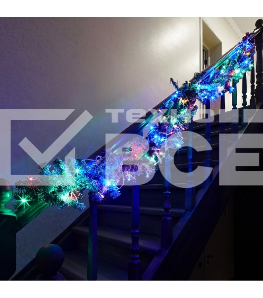 Гирлянда Твинкл-Лайт 20 м, прозрачный ПВХ, 160 LED, цвет мультиколор