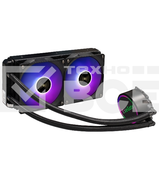 Система водяного охлаждения ExeGate BlackWater-240V2.PWM.RGB черный, 120 мм, алюминий, 2000 об/мин, 22 дБ, 4 pin, 220 Вт