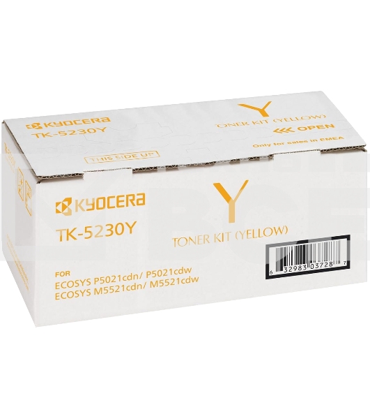 Картридж лазерный Kyocera TK-5230Y (1T02R9ANL0) желтый для P5021cdn/cdw, P5026cdn/cdw, M5521cdn/cdw, M5526cdn/cdw 2200 стр.