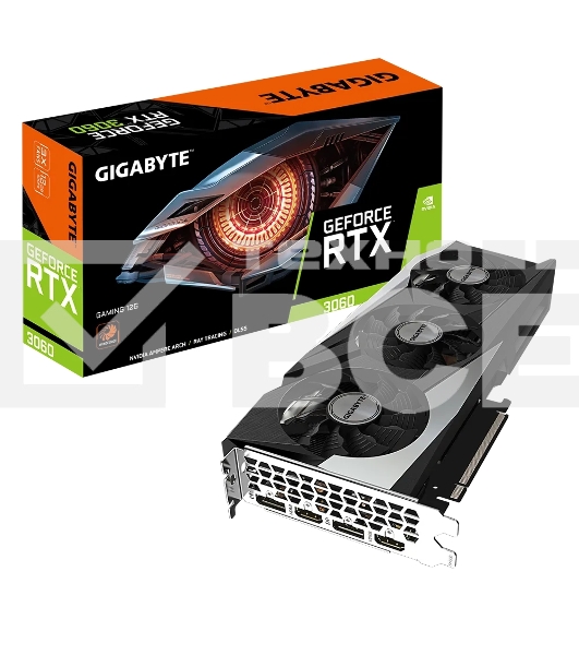 Видеокарта Gigabyte GV-N3060GAMING-12GD PCI-E 4.0 192bit GDDR6 1837/15000 HDMIx2 DPx2 HDCP Ret