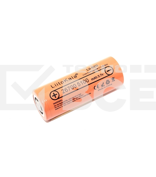 Аккумулятор LiitoKala Lii-52S 5100mAh, 3.7V типа 26700 Li-Ion