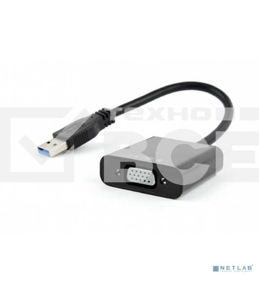Видеоадаптер (конвертер) USB 3.0 --> VGA Cablexpert AB-U3M-VGAF-01, черный