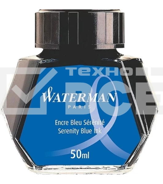 Флакон с чернилами Waterman (CWS0110720) Serenity Blue чернила 50мл для ручек перьевых