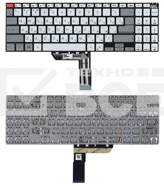 Клавиатура для ноутбука Asus VivoBook PRO 16 M7600QA серебристая