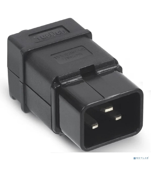 Вилка Cabeus, вилка IEC 60320 С20, 16А, для кабеля, : черный