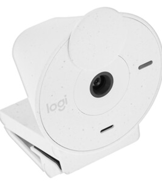 Веб-камера Logitech Brio 300 1920x1080, 30 кадр/с, USB Type-C, микрофон (шумоподавление), автоматическая фокусировка, автоосвещение, универсальное крепление белая