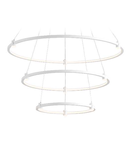 Подвесной светодиодный светильник Ambrella light FL5511/3+9 WH белый 90W 3000K/4200K/6400K D800/600/400*1300 (без ПДУ)