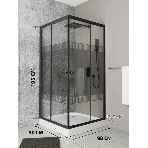 Душевой уголок квадратный BAU Stil pattern 90х90х195, с поддоном 12,5 см, закаленное стекло толщиной, фото9
