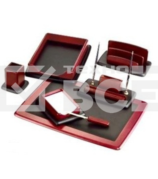 Настольный набор Good Sunrise M7LF-1 (7 предметов) красное дерево дерево/МДФ красный/черный