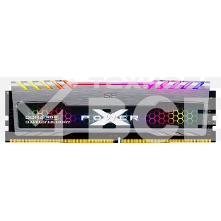 Оперативная память Silicon Power Xpower Turbine, DDR4, 8GB (1x8 GB), 3200 MHz, CL16, радиатор, RGB, серый