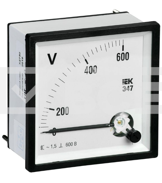 Вольтметр Э47 72х72мм 600В кл. точн. 1.5 ИЭК IPV10-6-0600-E