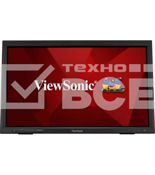 Монитор 21.5' ViewSonic TD2223 VA 1920x1080, 75 Гц, 6.5 мс, 16:9, 250 кд/м², VGA, DVI-D, HDMI 1.4, DP, USB Hub (2×USB 2.0), 3.5 Jack, аудиовход, динамики (2×2 Вт), сенсорный экран (IR Touch), черный