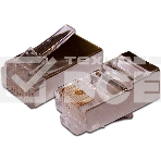 Коннектор медный Lanmaster TWT-PL45/S-8P8C RJ45 кат.5e серебристый, фото 1