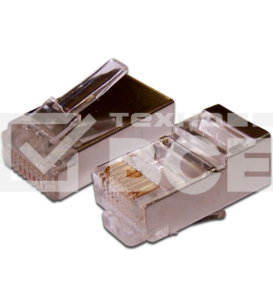 Коннектор медный Lanmaster TWT-PL45/S-8P8C RJ45 кат.5e серебристый