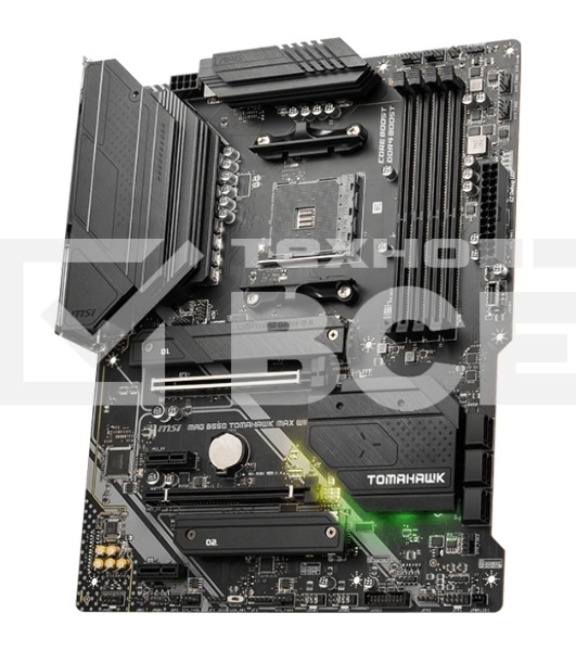 Материнская плата MSI MAG B550 TOMAHAWK MAX WIFI, AM4, AMD B550, 4xDDR4, 6xSATA, 2xM.2, 1xPCI-E 4.0 x16, 1xPCI-E 3.0 x4, 2xPCI-E x1, 1xHDMI, 1xDP, 1x 2.5Gb LAN, 2xUSB-A 2.0, 2xUSB-A 3.2 Gen 1, 1xUSB-A 3.2 Gen 2, 1xUSB-C 3.2 Gen 2, 5x3.5 мм, 7.1, ATX