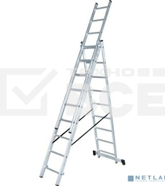 Лестница алюминиевая трехсекционная Вихрь ЛА 3х8 73/5/1/21