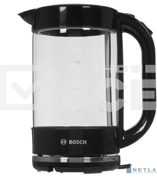 Чайник электрический Bosch TWK70B03 1.7л. 2400Вт черный (корпус: стекло)