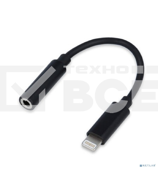 Переходник USB Cablexpert CCA-LM3.5F-01, Lightning/Jack3.5F, черный