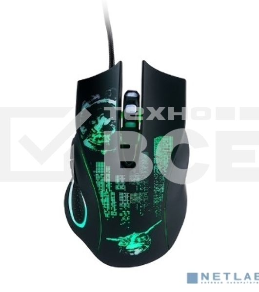 Мышь проводная Qumo Gremlin M37 черный, 3200 dpi, USB, кнопки - 6
