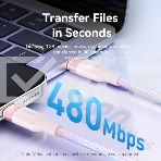 Кабель Vention USB 2.0 CM/CM - 2м. черный 5А PD240W, шт., фото 1