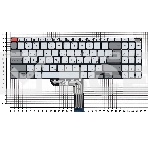 Клавиатура для ноутбука Asus VivoBook PRO 16 M7600QA серебристая, фото3