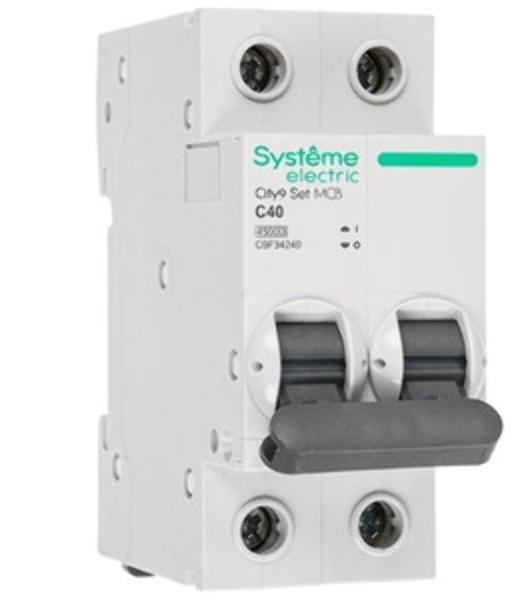 Выключатель автоматический модульный 2п C 40А 4.5кА City9 Set 230В SE C9F34240