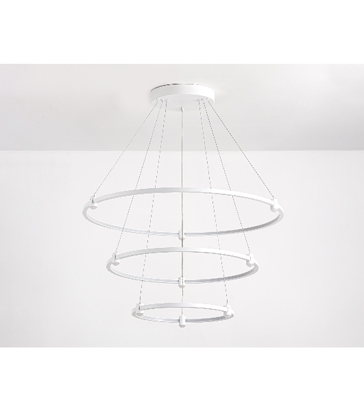 Подвесной светодиодный светильник Ambrella light FL5511/3+9 WH белый 90W 3000K/4200K/6400K D800/600/400*1300 (без ПДУ)