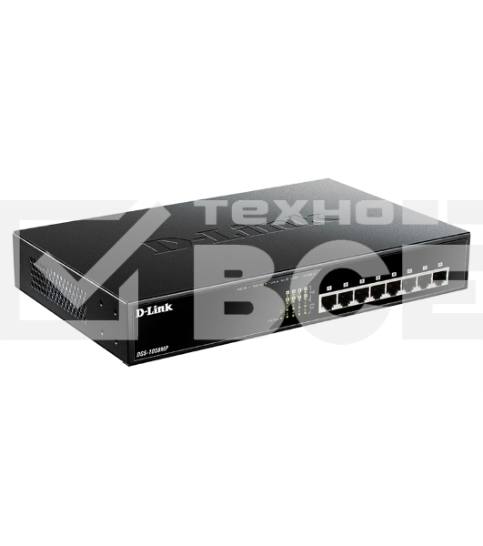Коммутатор D-Link DGS-1008MP/A2A/B1A, Layer 2 unmanaged Gigabit Switch with PoE and Green Ethernet power save technology