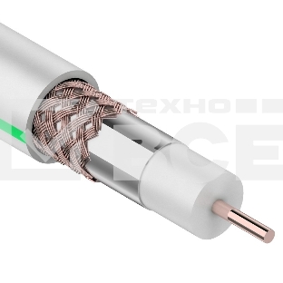 Кабель коаксиальный PROconnect SAT 703 B, Cu/Al/Cu, 64%, 75 Ом, бухта 100 м, белый