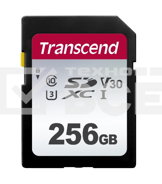 Флеш карта SD 256GB Transcend SDXC Class 10 UHS-I U3, V30, TLC, Silver