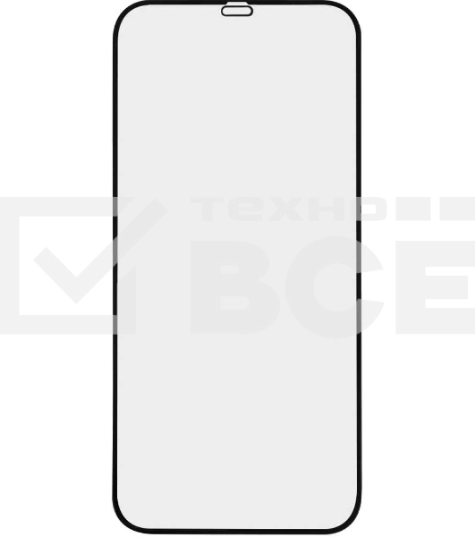 Защитное стекло для экрана Redline черный для Apple iPhone 12 Pro Max антиблик. 1шт. (УТ000021879)