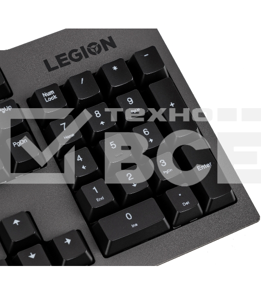 Клавиатура проводная Lenovo Legion K500 RGb механическая черный USB Multimedia for gamer LED (подставка для запястий)