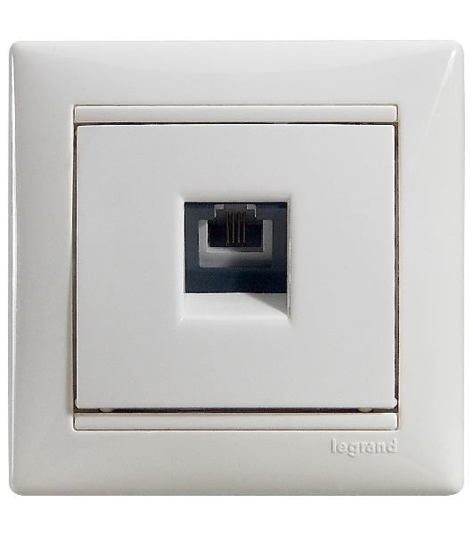 Legrand Legrand 774438 Розетка телефонная Valena RJ11 4 контакта 1 коннектор (белая)