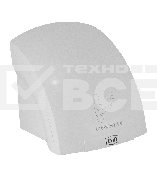 Электросушитель для рук PUFF 8820 2кВт белый ABS пластик