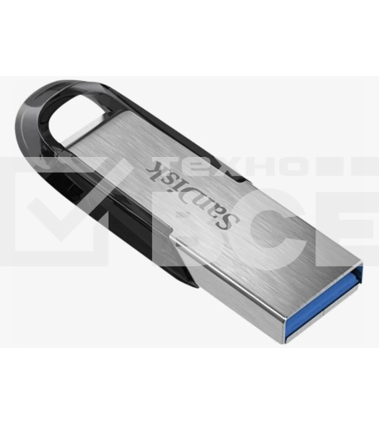 Флеш диск Sandisk 128Gb Cruzer Ultra Flair SDCZ73-128G-G46 USB3.0 серебристый/черный