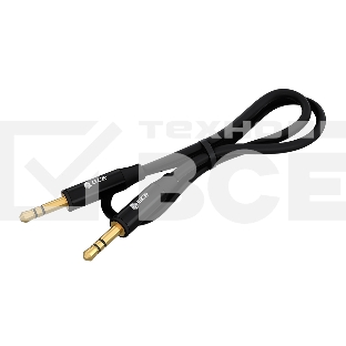 Кабель GCR 2.0m аудио jack 3.5мм/jack 3.5мм черный, GOLD, AL case черный, M/M, GCR-54761