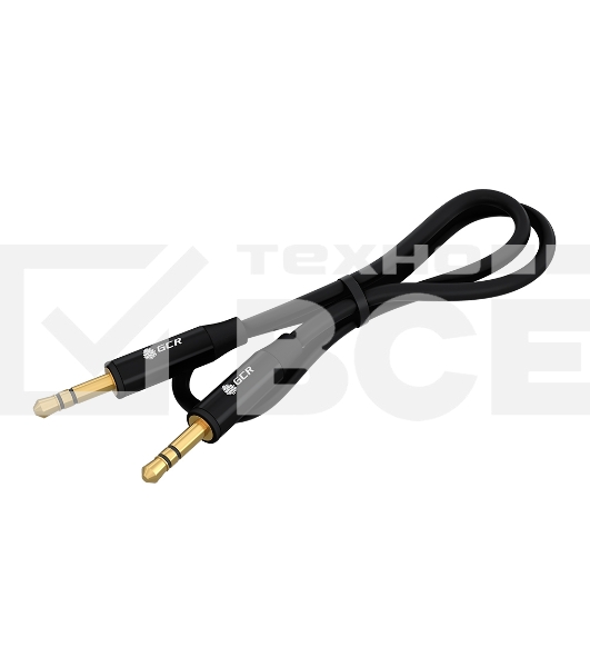 Кабель GCR 2.0m аудио jack 3.5мм/jack 3.5мм черный, GOLD, AL case черный, M/M, GCR-54761