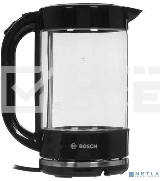 Чайник электрический Bosch TWK70B03 1.7л. 2400Вт черный (корпус: стекло)