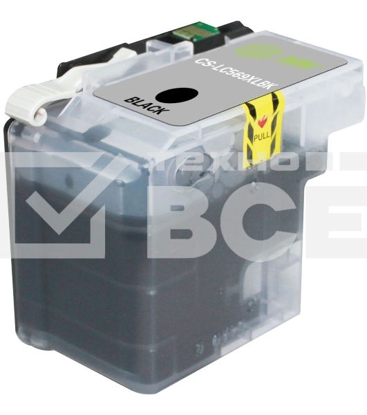 Картридж струйный Cactus CS-LC569XLBK (569XL) черный (58 мл) для Brother MFC-J3520/J3720InkBenefit