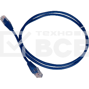 Кабель Патч-корд Lanmaster TWT-45-45-10-BL вилка RJ-45-вилка RJ-45 кат.5е 10м синий ПВХ (уп.:1шт)