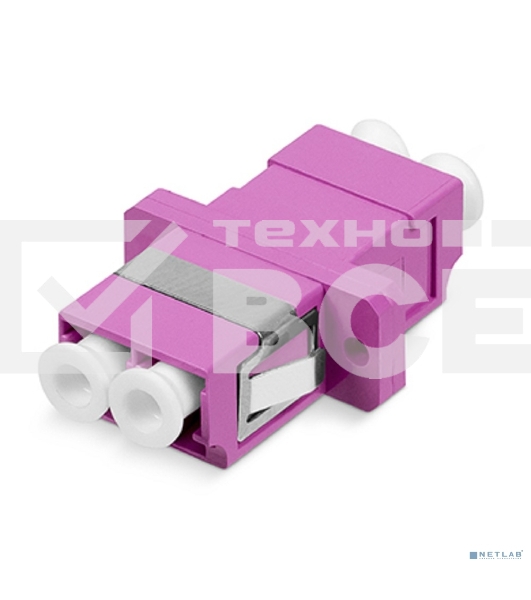 Проходной адаптер оптический Cabeus, LC (MM), Duplex, om4