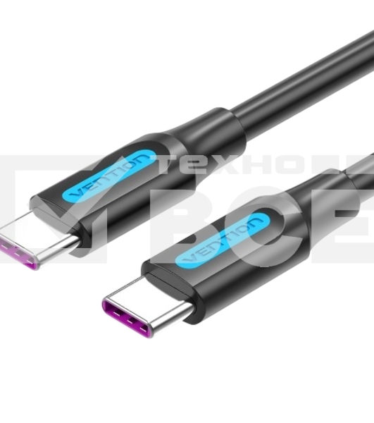 Кабель Vention USB 2.0 CM/CM 5А PD100W - 2м. черный, шт.