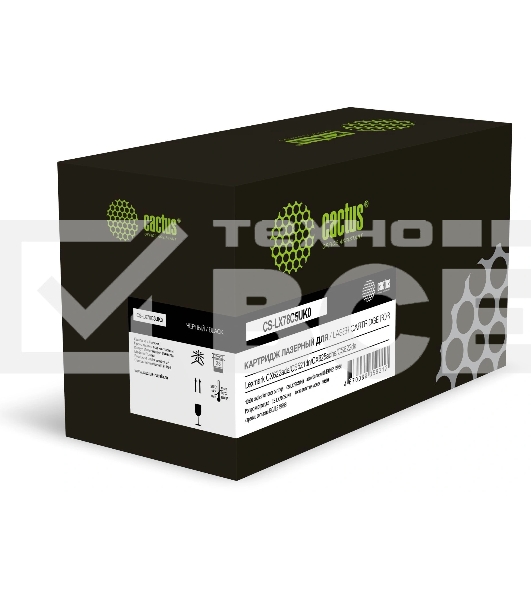Картридж лазерный Cactus CS-LX78C5UK0 78C5UK0/78C5UKE черный (10500 стр.) для Lexmark CX622ade/CS521dn/CX625adhe/CS622de с чипом