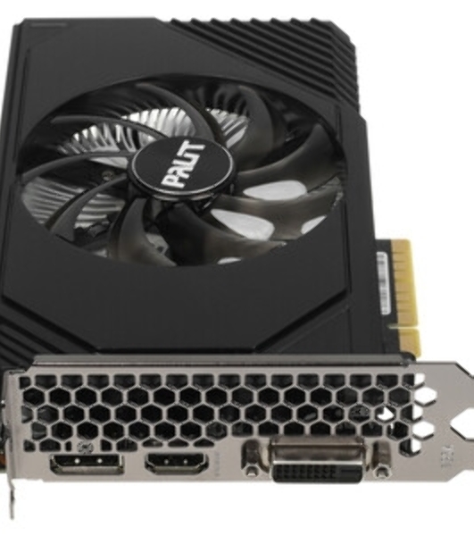 Видеокарта Palit RTX 3050 STORMX OC 6Gb NVIDIA GeForce RTX 3050 6Gb PCI-E 4.0 96bit GDDR6 1042/14000 DVIx1 HDMIx1 DPx1 HDCP Ret