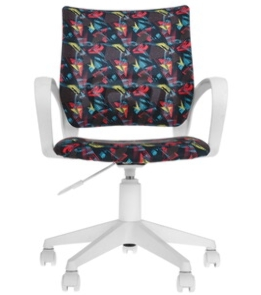 Кресло Бюрократ BuroKIDS 1 W белый, ткань, 120 кг