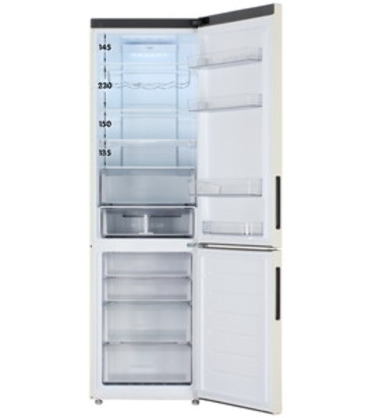 Холодильник Haier C4F640CCGU1 бежевый двухкамерный 285/115л морозилка снизу, No Frost