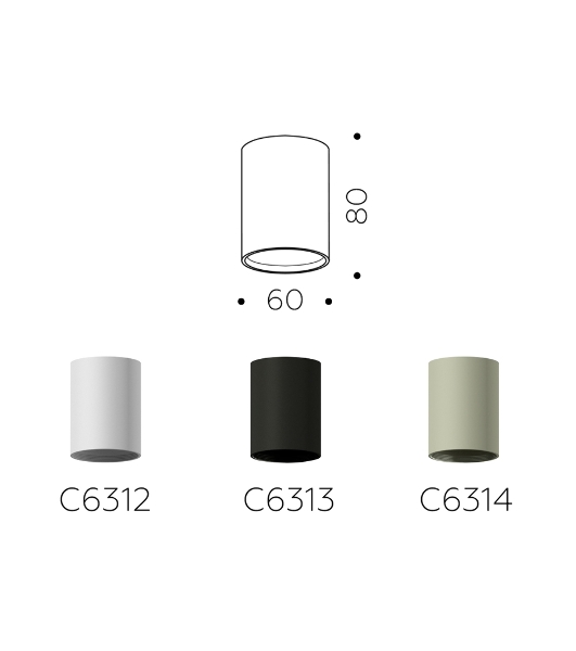 Корпус светильника C6313 SBK черный песок D60*H80mm MR16 GU5.3