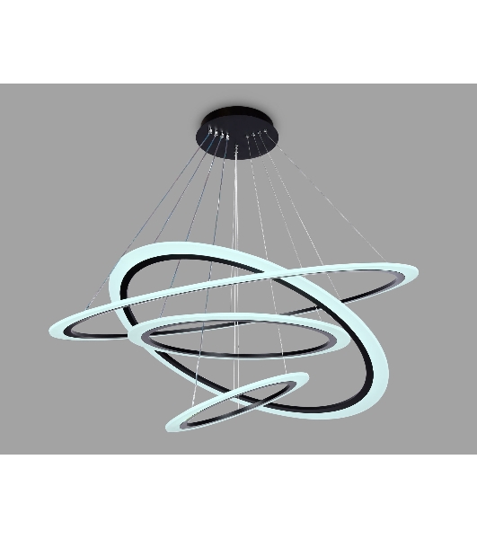 Светильник Ambrella light FA4365/4 BK черный 235W 3000K/4200K/6400K D1000*870 (ПДУ РАДИО 2.4G)